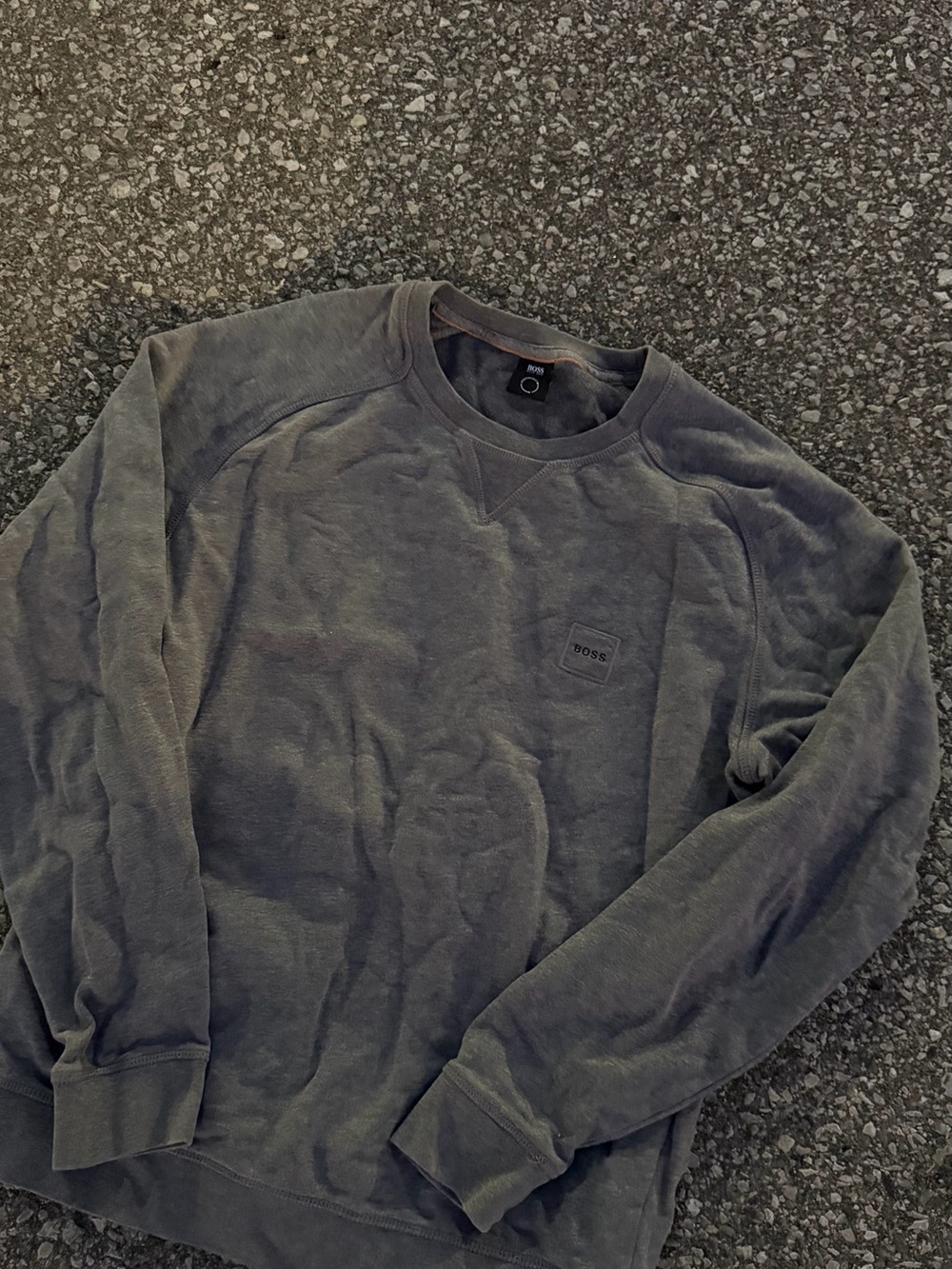 Hugo Boss Charcoal Gray Crewneck Sweater